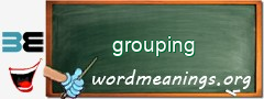 WordMeaning blackboard for grouping